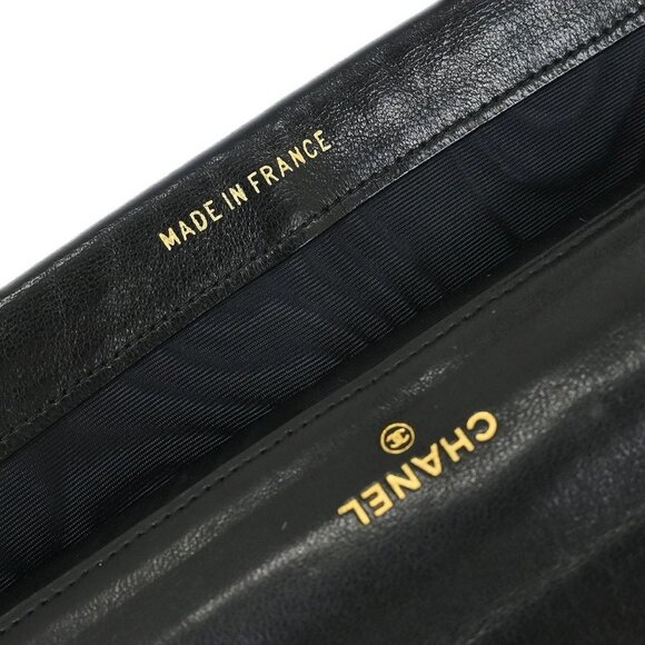 Chanel Black Lambskin Long Wallet Purse 125062 main image 1